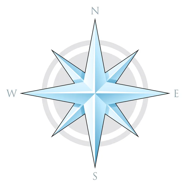 Blue Compass Star — Stock Photo, Image