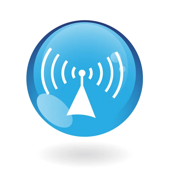 Blauw radio pictogram — Stockfoto