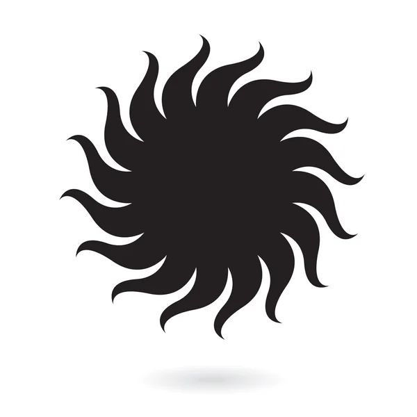 Zwarte zon pictogram — Stockfoto