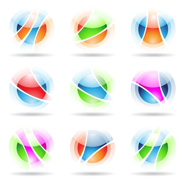 Bolas transparentes coloridas — Fotografia de Stock
