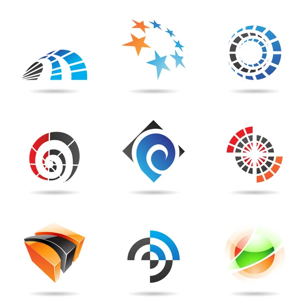 Various colorful abstract icons, Set 19 — Stock Photo, Image