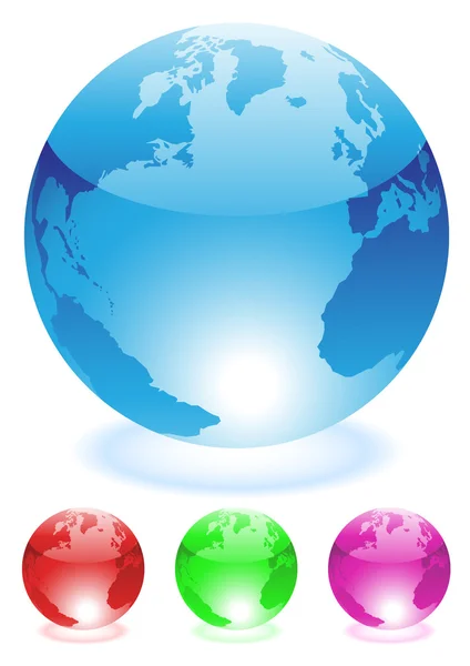 Ícones coloridos globo — Fotografia de Stock