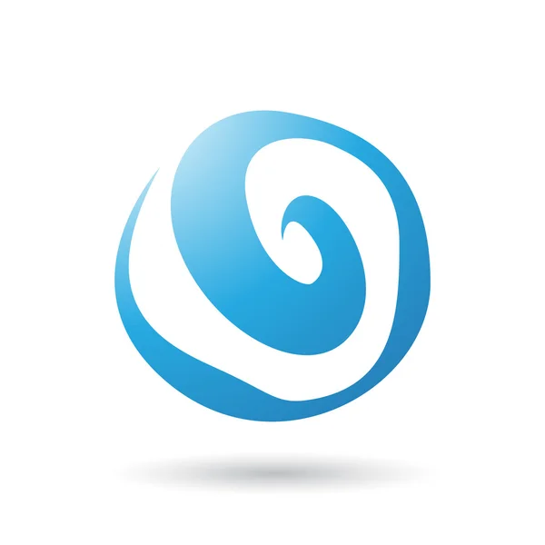 Blue Swirl Abstract Icon — Stock Photo, Image