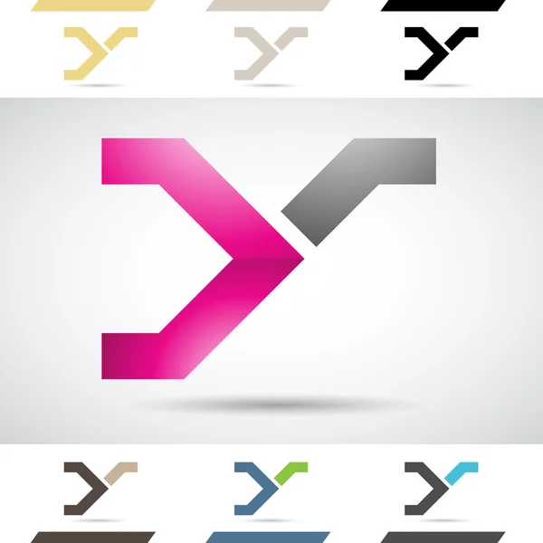 Logo Shapes and Icons of Letter Y — Stock Photo, Image