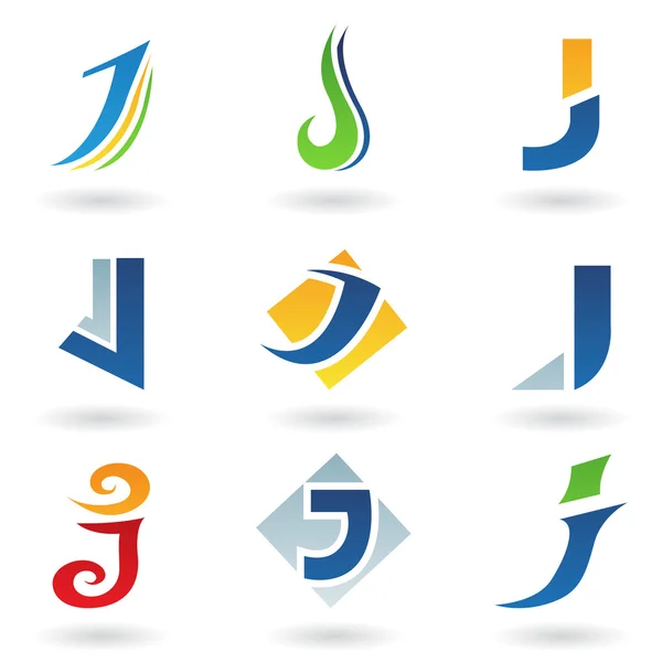 Abstract icons for letter J — Stock Photo, Image