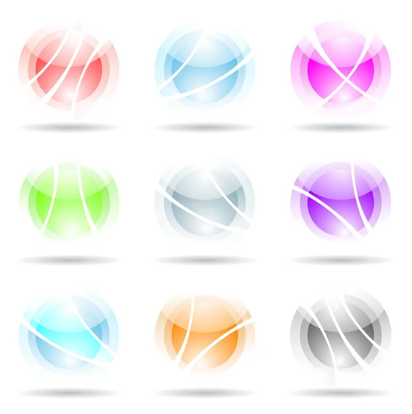 Esferas vibrantes, transparentes — Fotografia de Stock