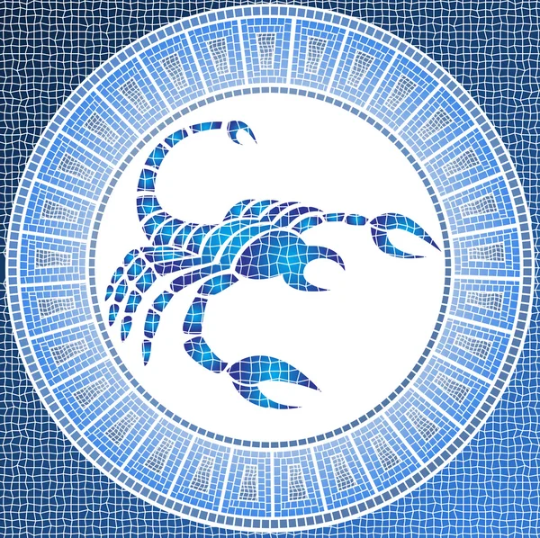 Sinal de escorpião azul — Fotografia de Stock