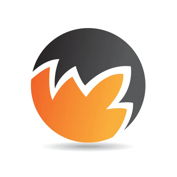 Abstract orange round logo icon — Stock Photo, Image