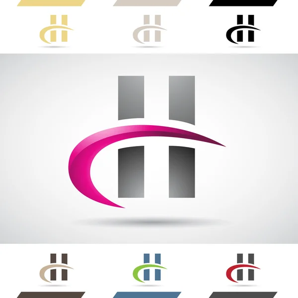Logoformen und Buchstabensymbole h — Stockfoto