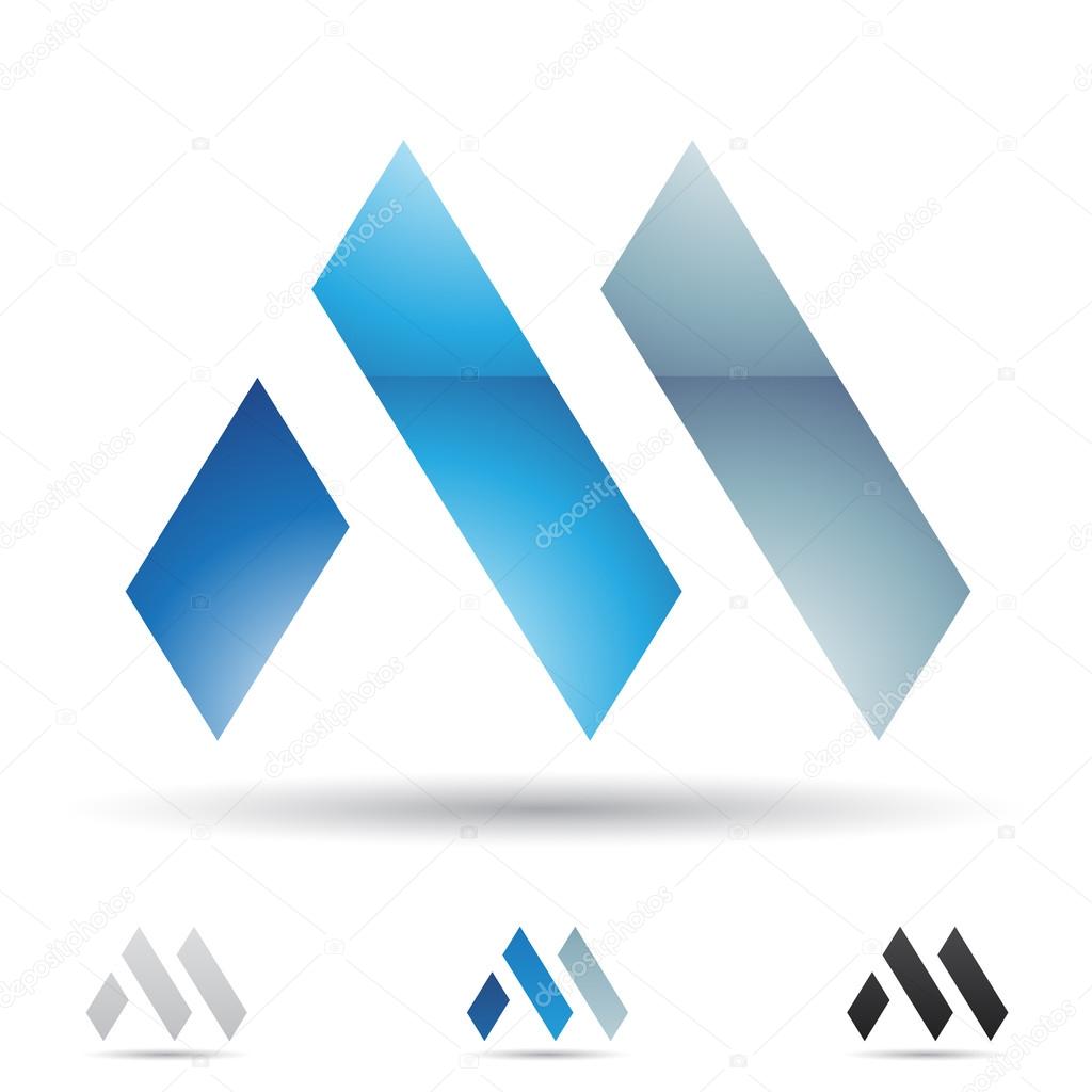 Illustration of abstract icons based on the letter M