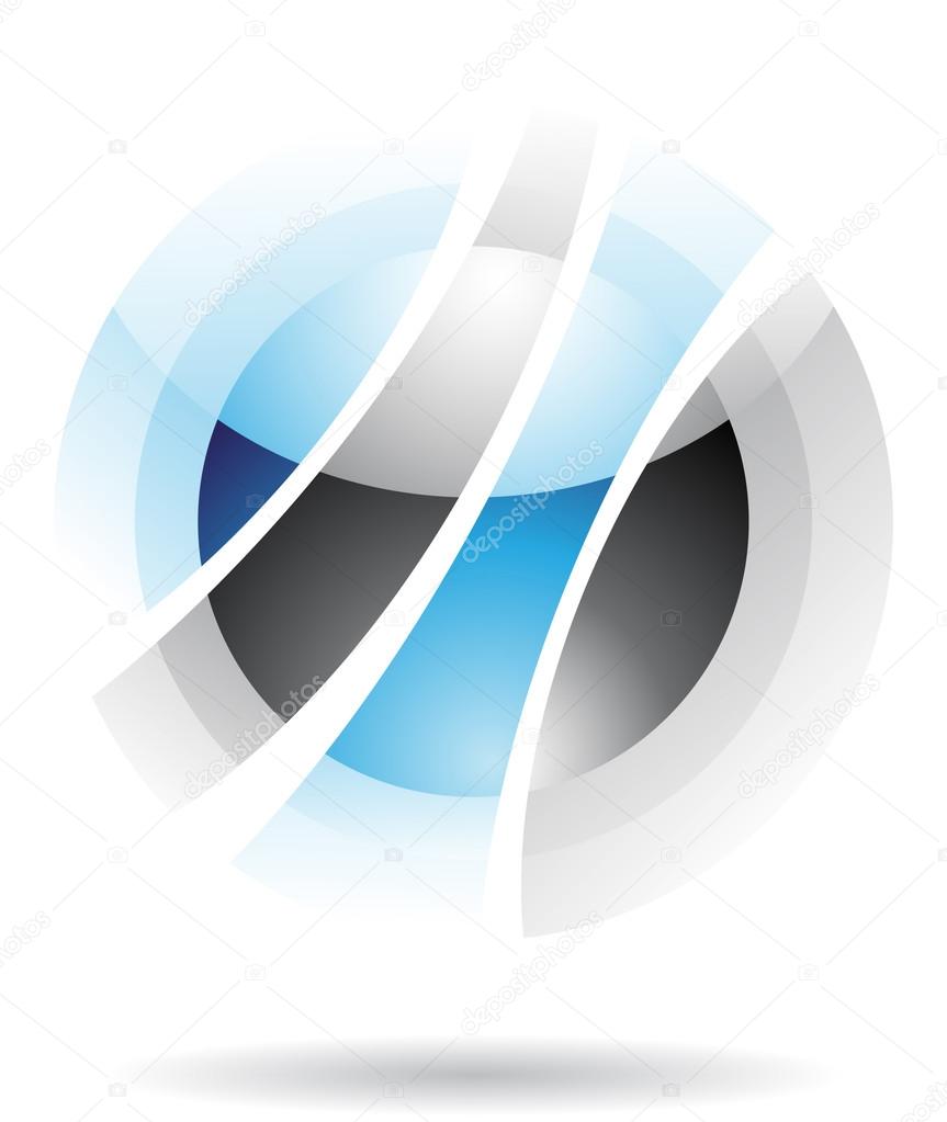 Transparent sphere logo icon and design element