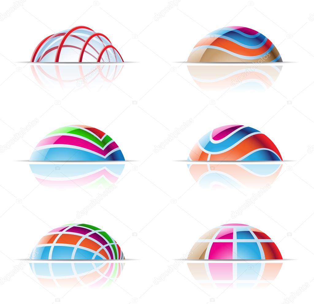 colorful dome icons