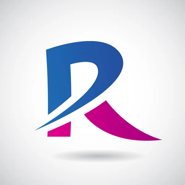 Logotyp form och ikon av bokstaven R, Illustration — Stockfoto