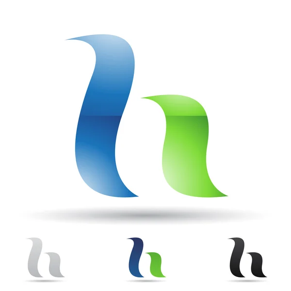Streszczenie ikona na literę h — Zdjęcie stockowe