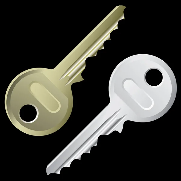 2 chaves brilhantes — Fotografia de Stock