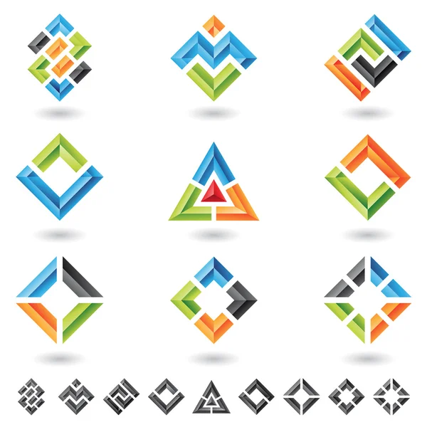 Vierkanten, rechthoeken, driehoeken — Stockfoto