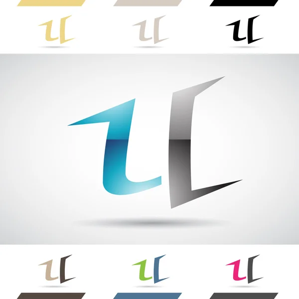 徽标的形状和字母 U 图标 — 图库照片