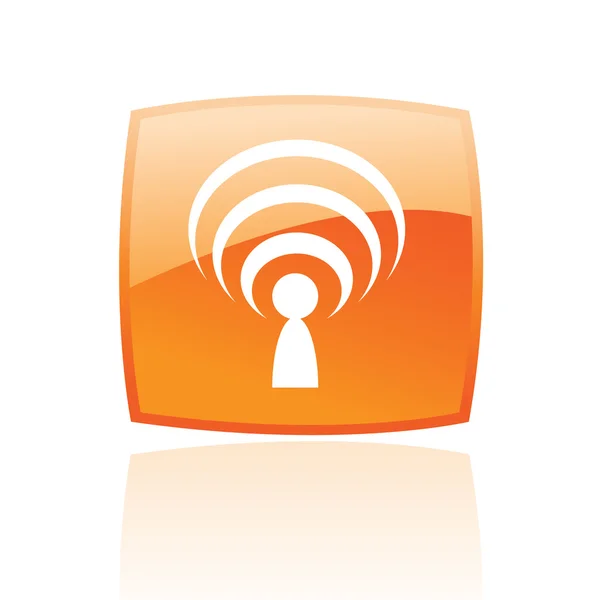 Orange glänzender Podcast — Stockfoto