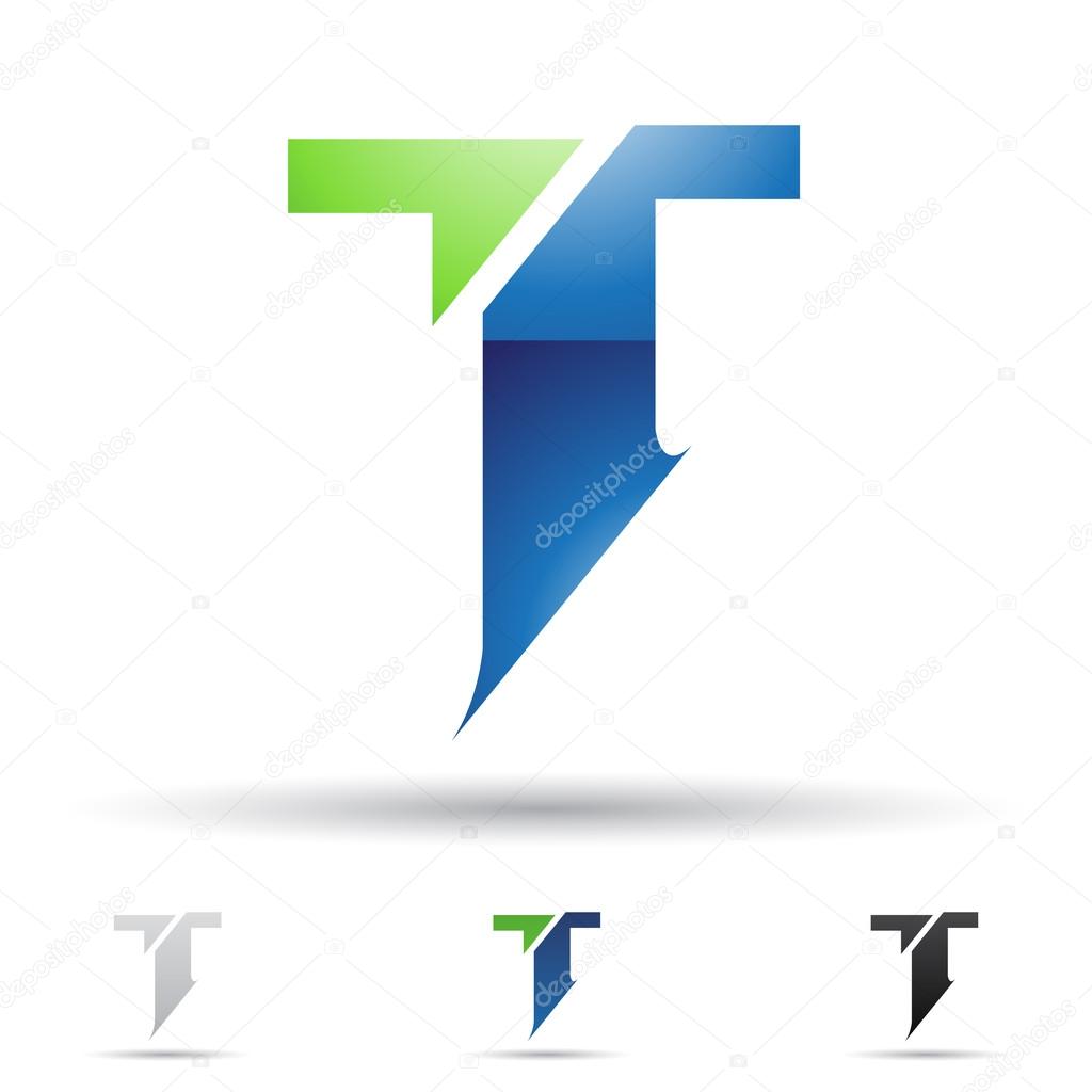 Illustration of abstract icons based on the letter T