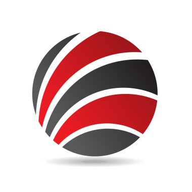 Kırmızı yuvarlak logo simge