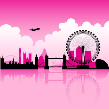 pembe Londra'da manzarası