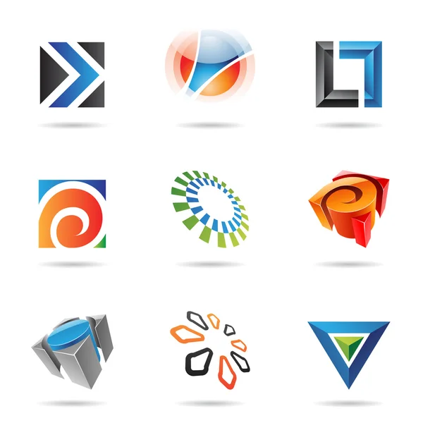 Various colorful abstract icons, Set 12 — Stock Photo, Image