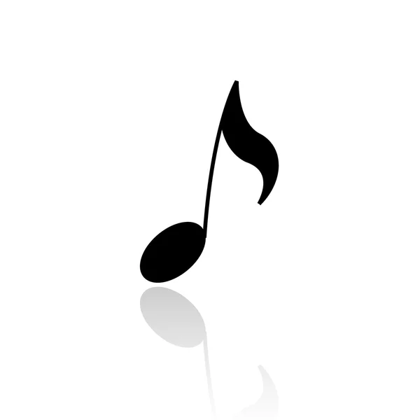 Black musical note — Stock Photo, Image