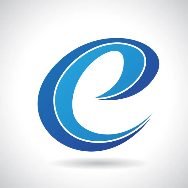 ロゴのシェイプ、文字 E の図のアイコン — ストック写真