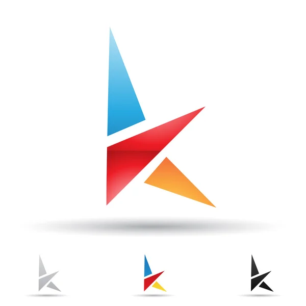 Abstract icon for letter K — Stock Photo, Image