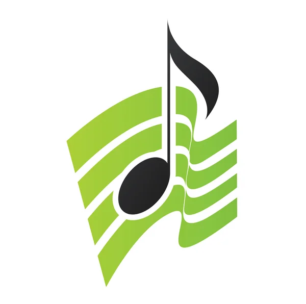 Nota musical verde — Fotografia de Stock