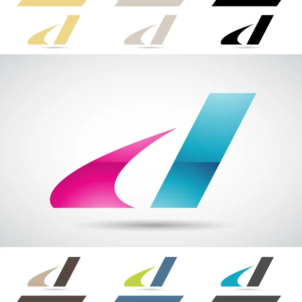 Logo Formas e iconos de la letra D — Foto de Stock