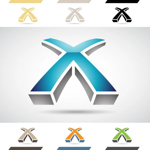 Kształty logo i ikony z literą X — Zdjęcie stockowe