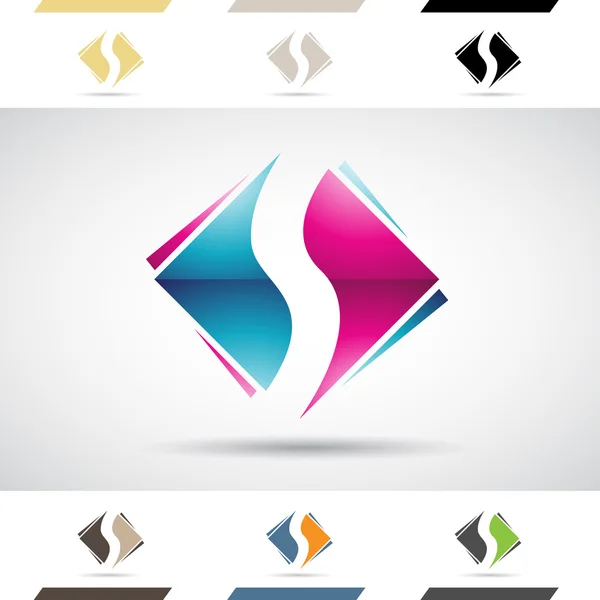 Kształty logo i ikony z literą S — Zdjęcie stockowe