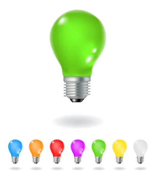 Light bulbs pictogrammen — Stockfoto