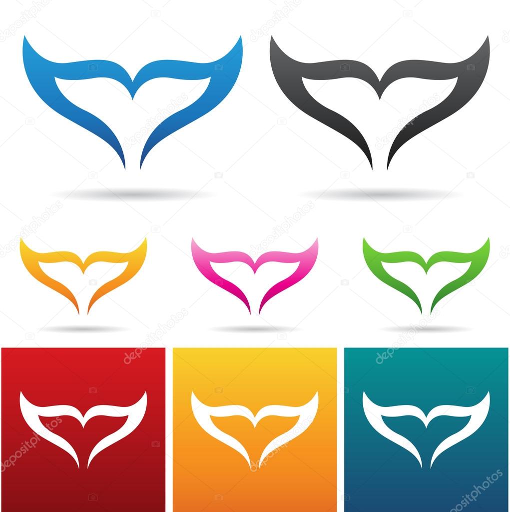 Illustration of fish tail icons