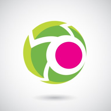 Logo simge bir yuvarlak ok şekil