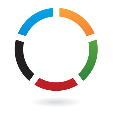 Renkli soyut simgesi