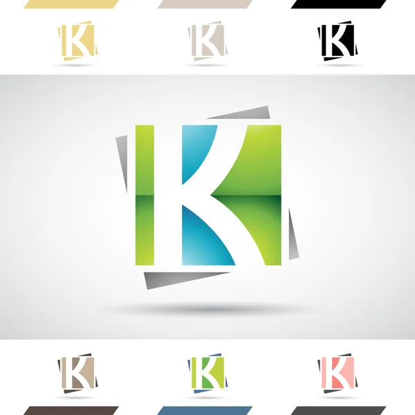 Formas do logotipo e ícones da letra K — Fotografia de Stock