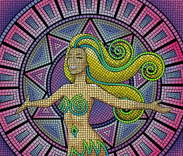 Mosaico chica fondo — Foto de Stock