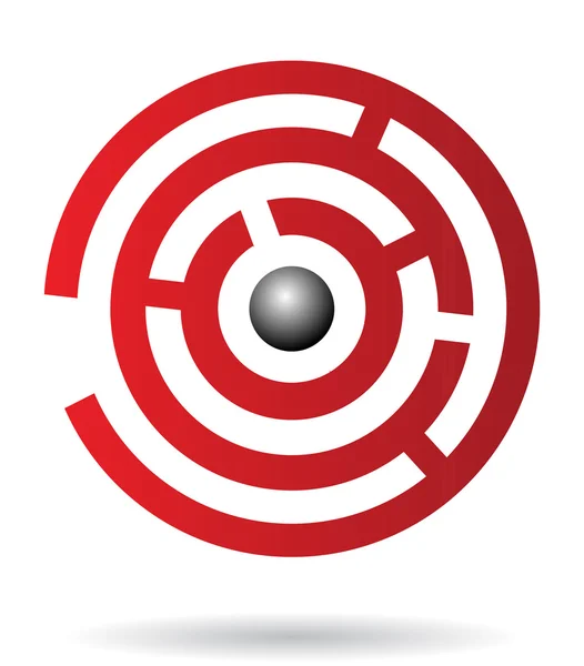 Icono del logotipo del laberinto abstracto — Foto de Stock