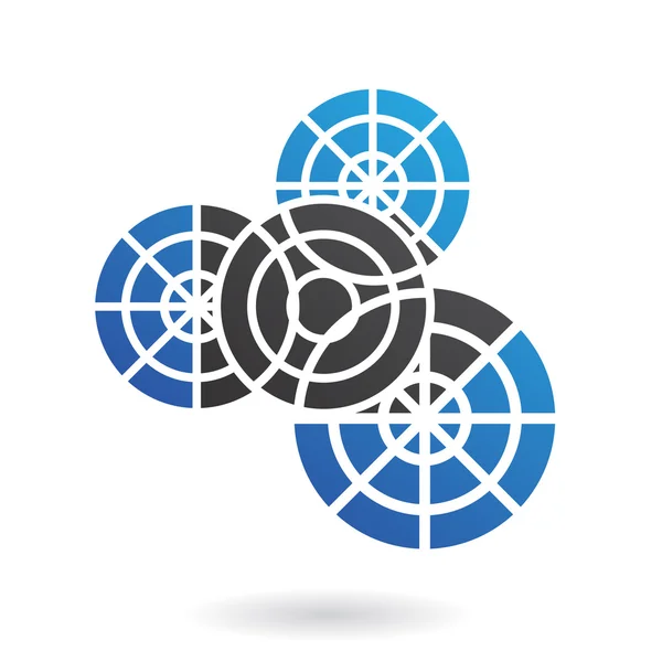 Blue and black logo icon — Stock Photo, Image