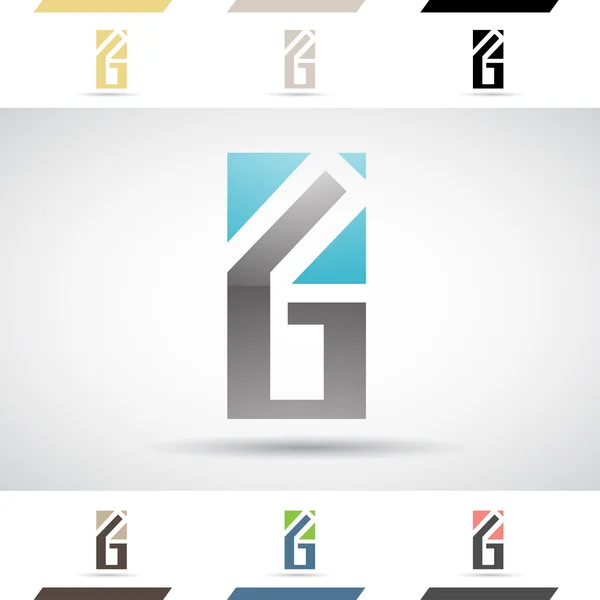 徽标的形状和字母 G 的图标 — 图库照片