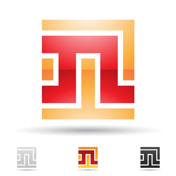 Abstract icon for letter N — Stock Photo, Image