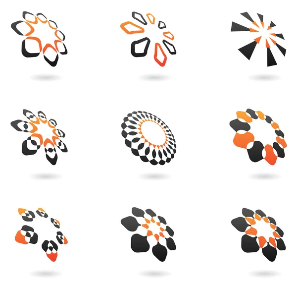Vervormde abstracte pictogrammen — Stockfoto