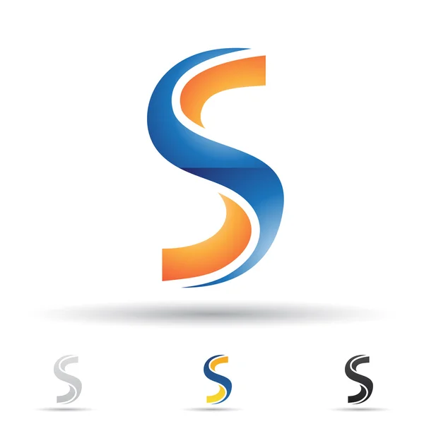 Abstract icon for letter S — Stock Photo, Image