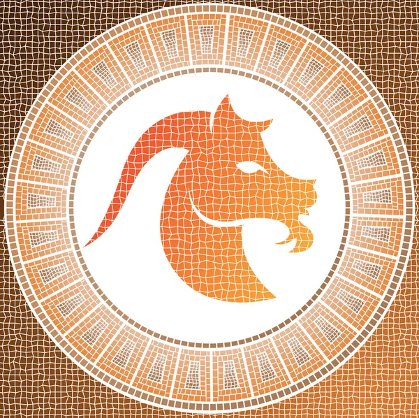 Оранжевый символ Козерога — стоковое фото