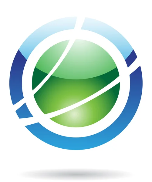 Pictograma logo-ului rotund abstract — Fotografie, imagine de stoc