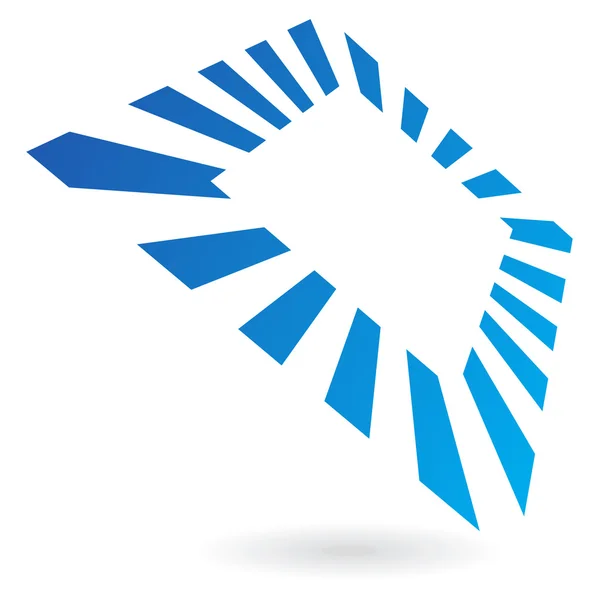 Abstrakt perspektiv logo ikon - Stock-foto