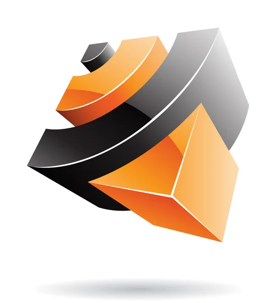 Абстрактна кубічна піктограма логотипу — стокове фото