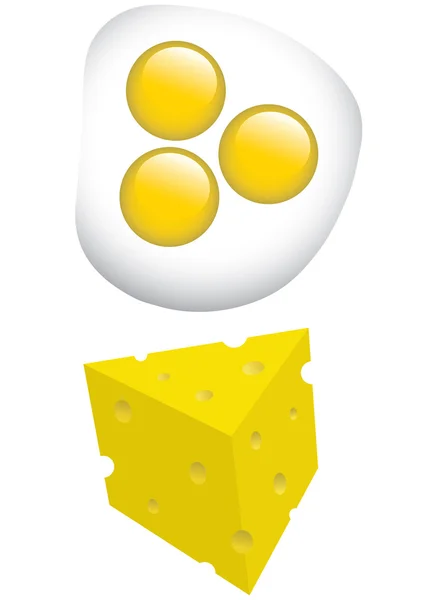 Ovos e queijo — Fotografia de Stock